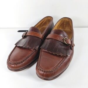 Johnston & Murphy Aristocraft Kiltie Buckle Loafers Brown USA 11.5B Ivy